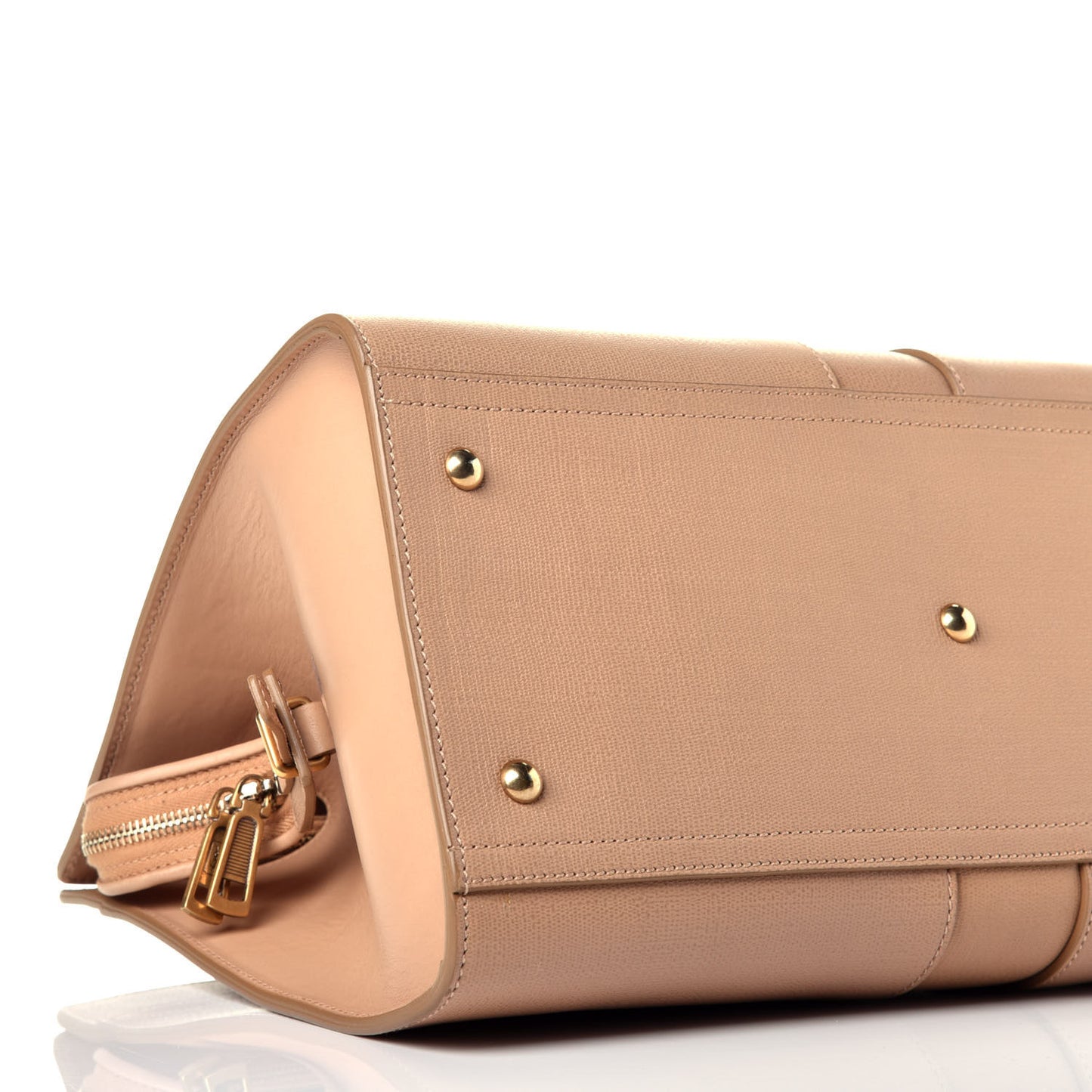 Textured Calfskin Medium Cabas ChYc Beige