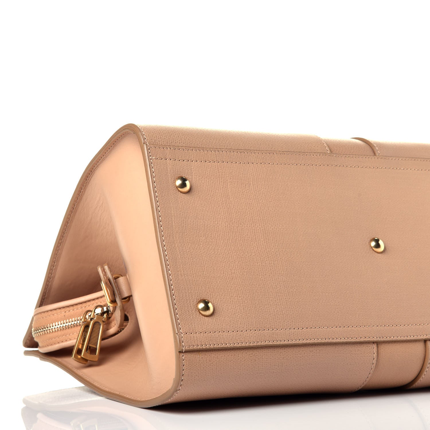 Saint Laurent Textured Calfskin Medium Cabas ChYc Beige 8 of 9