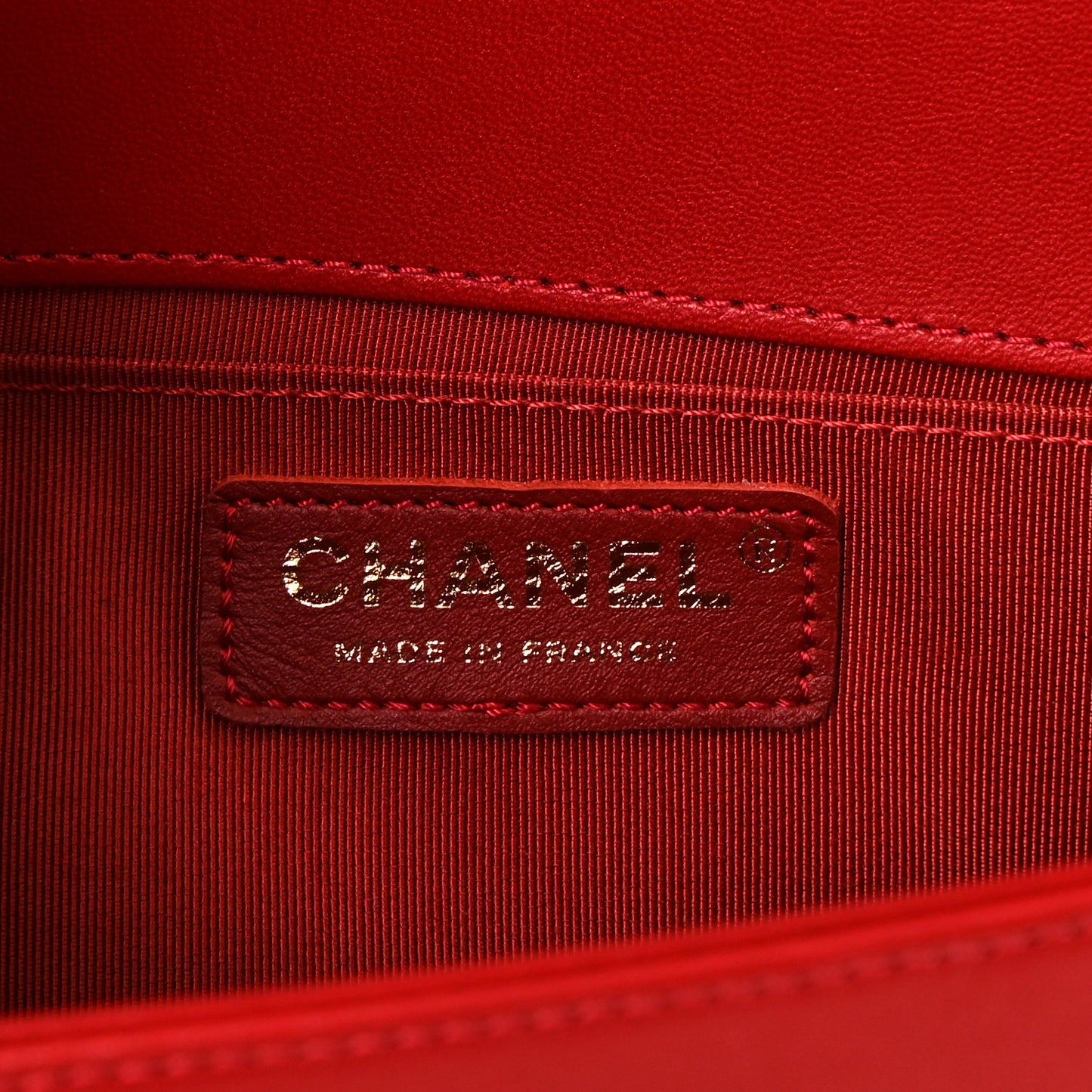 Lambskin Quilted Medium Boy Flap Red