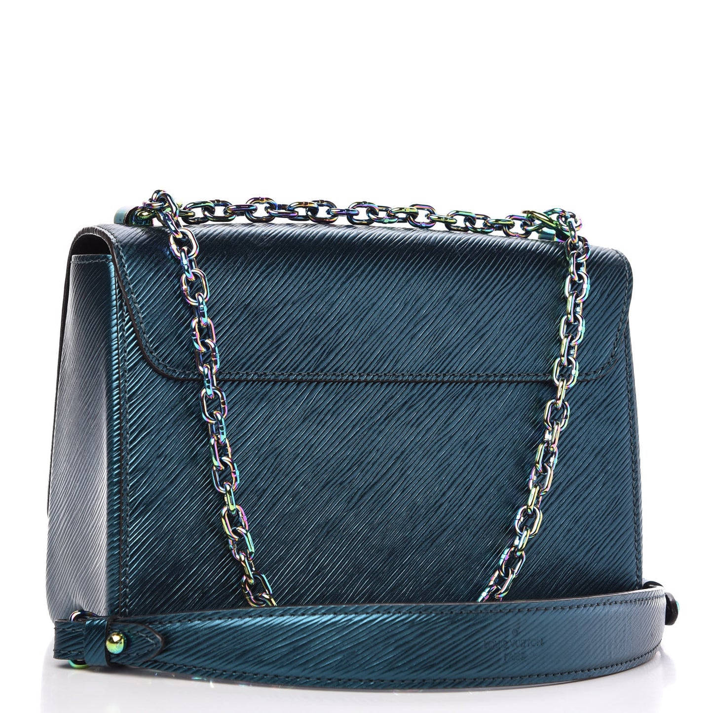 Epi Twist Scarabeo Shoulder Bag MM Blue Boreale