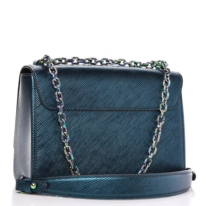 Louis Vuitton Epi Twist Scarabeo Shoulder Bag MM Blue Boreale 3 of 9