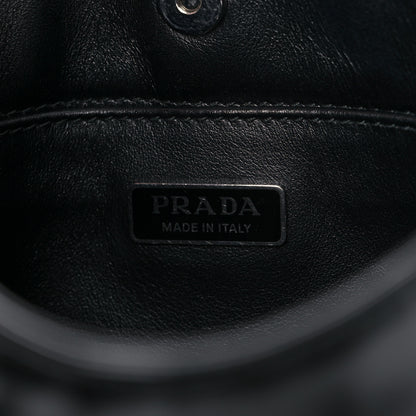 Prada Spazzolato Cleo Shoulder Bag Black 11 of 12