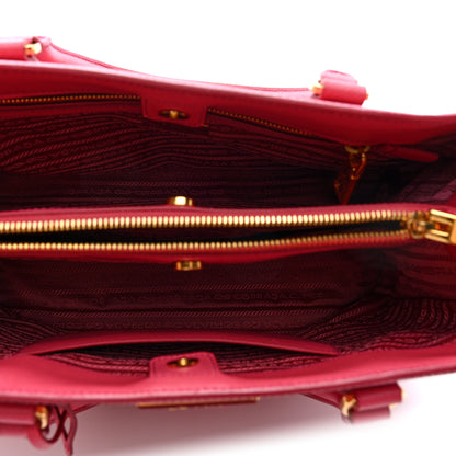 Prada Saffiano Medium Galleria Double Zip Tote Peonia 4 of 8
