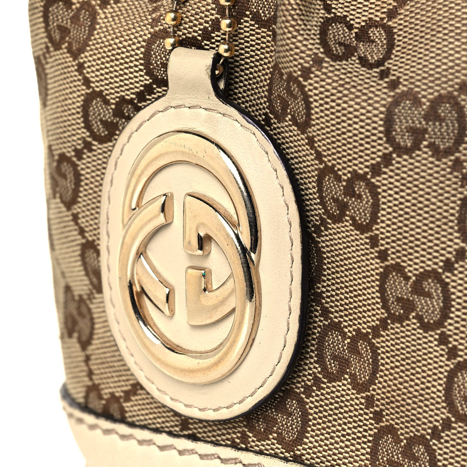 Gucci Monogram Margaux Calfskin Medium Sukey Top Handle Bag Beige Ebony Mystic White 19 of 22