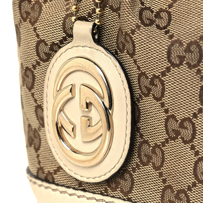 Gucci Monogram Margaux Calfskin Medium Sukey Top Handle Bag Beige Ebony Mystic White 19 of 22