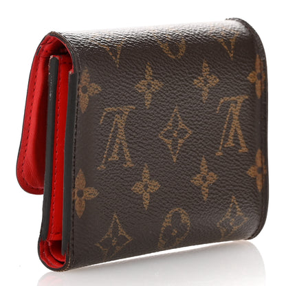 Louis Vuitton Monogram Flower Lock Compact Wallet Coquelicot 3 of 9