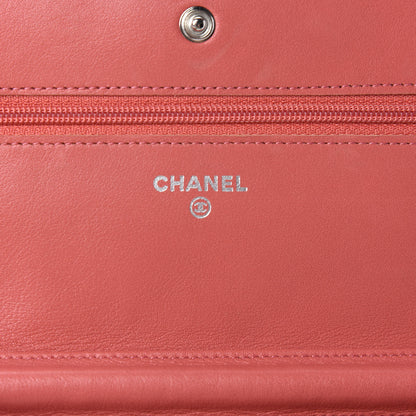 Chanel Patent Quilted Brilliant Wallet On Chain WOC Orange 8 of 11