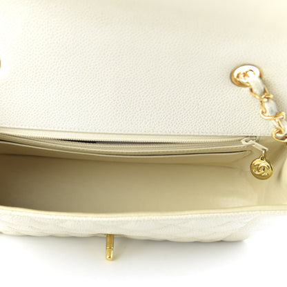 Chanel Caviar Quilted Medium Single Flap White 5 of 11
