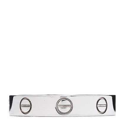 Cartier 18K White Gold 3.5mm LOVE Wedding Band Ring 51 5.75 1 of 4