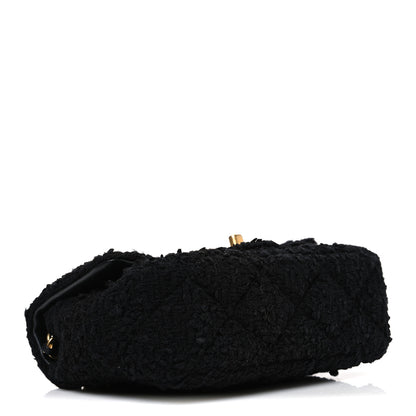 Chanel Tweed Quilted Mini Square Flap Black 4 of 10