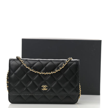 Chanel Caviar Quilted Wallet On Chain WOC Black 11 of 11
