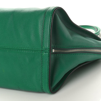 Alexander McQueen Pebbled Calfskin Large Skull Padlock Zip Around Tote Emerald 8 of 8