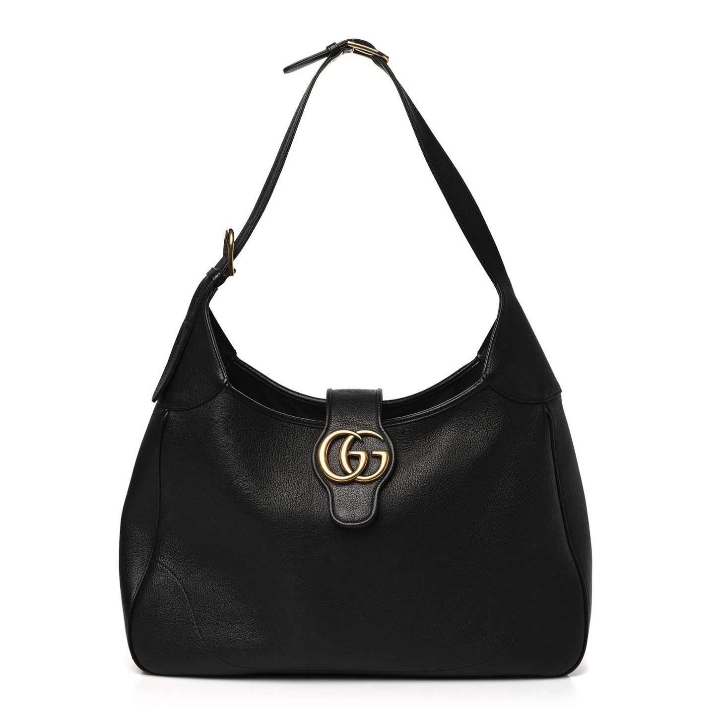 Goatskin Large Aphrodite Shoulder Bag Black