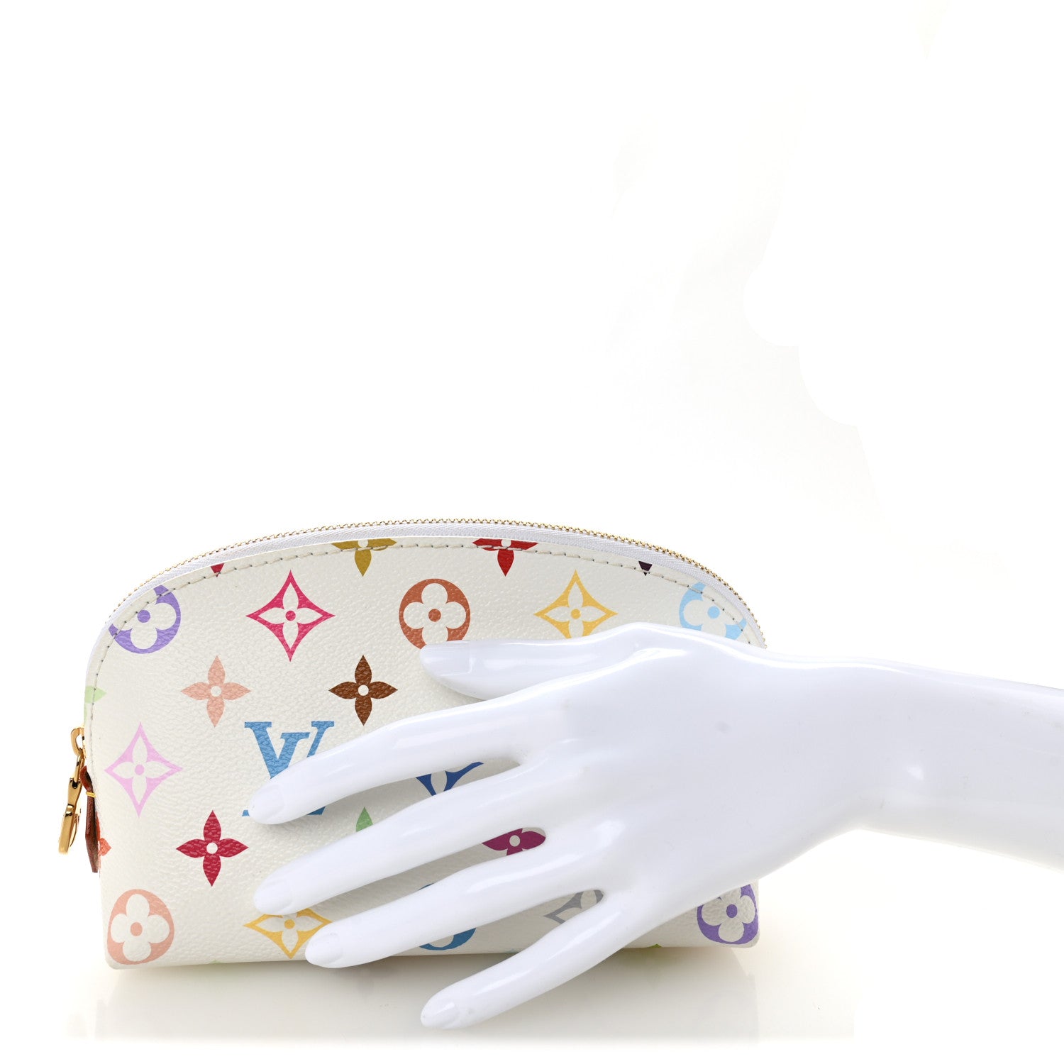Louis Vuitton LV x TM Monogram Multicolor Cosmetic Pouch PM White 2 of 8