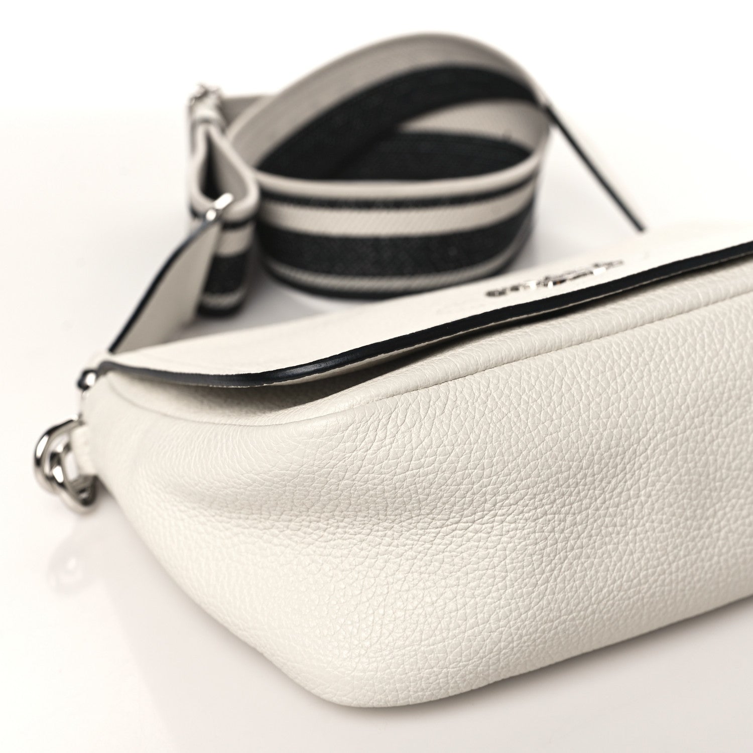 Prada Vitello Daino Soft Flap Crossbody White 7 of 8