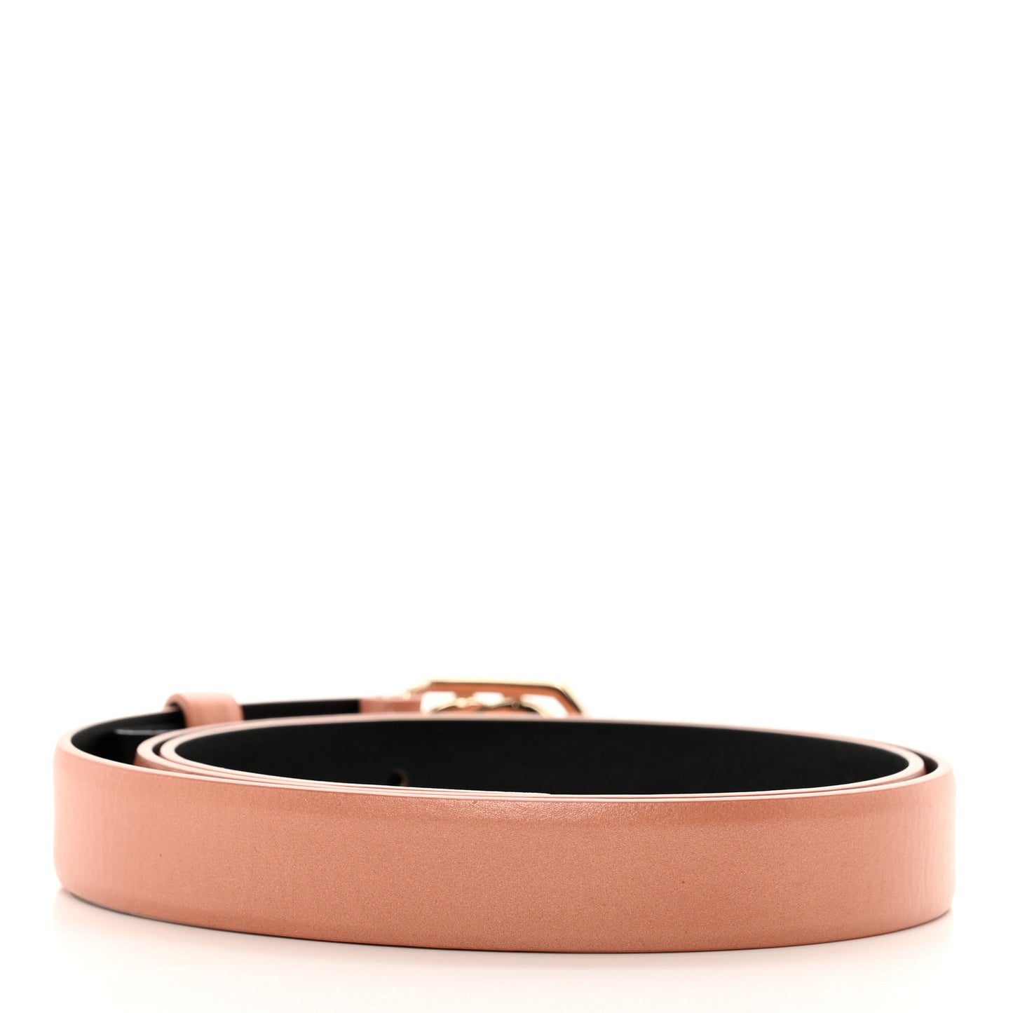 Metallic Calfskin Crystal Pearl Vendome CC Belt 80 32 Rose