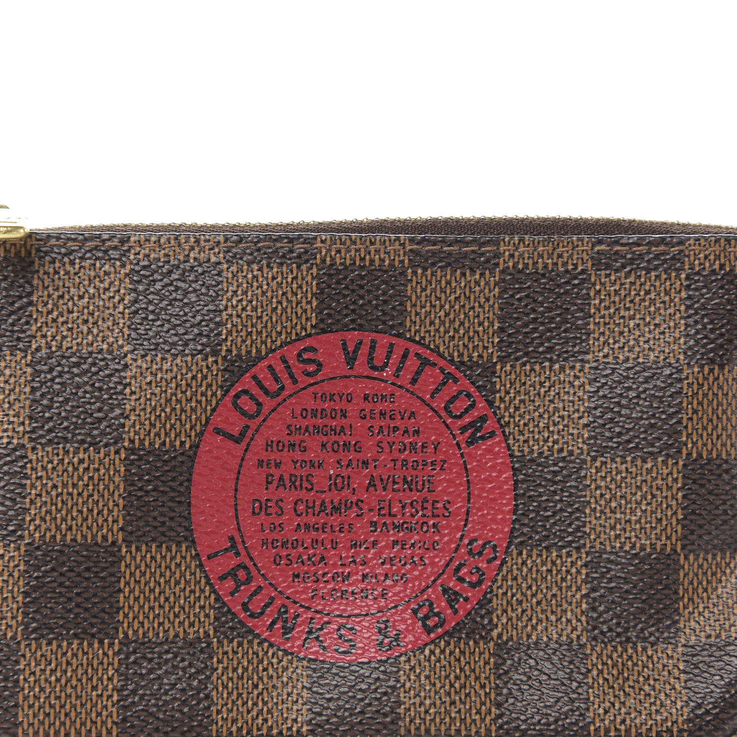 Louis Vuitton Damier Ebene Complice Trunks and Bags Mini Pochette Accessories Red 8 of 8