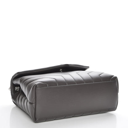 Saint Laurent Calfskin Y Quilted Monogram Small Loulou Chain Satchel Earth 4 of 7