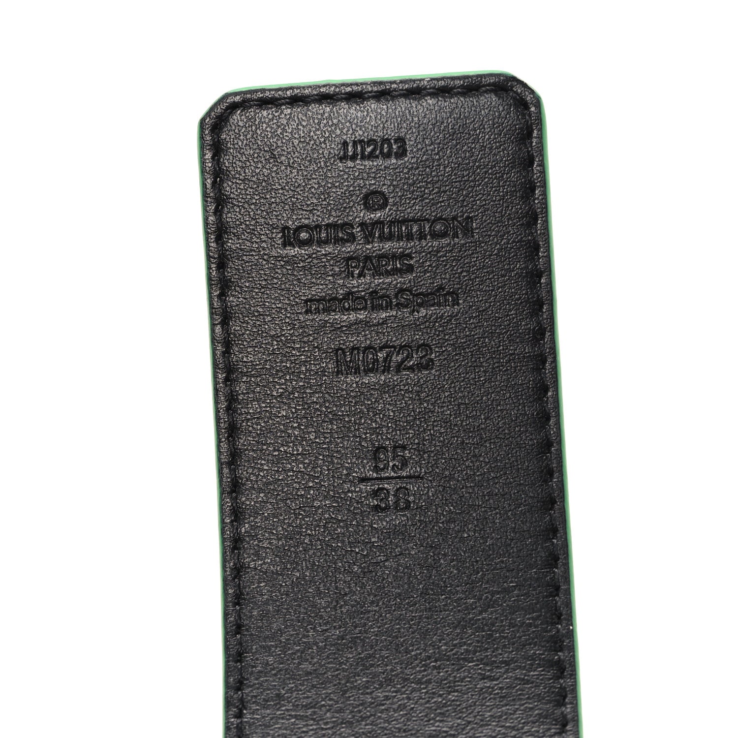 Louis Vuitton Monogram Eclipse Taigarama 40mm LV Initiales Reversible Belt 95 38 Green 3 of 6