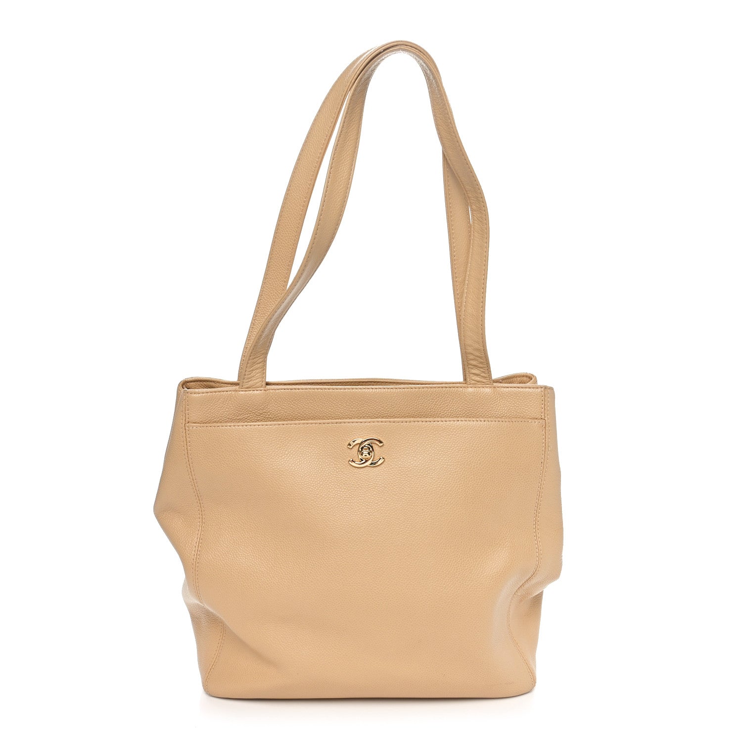 Chanel Caviar CC Tote Beige 1 of 10