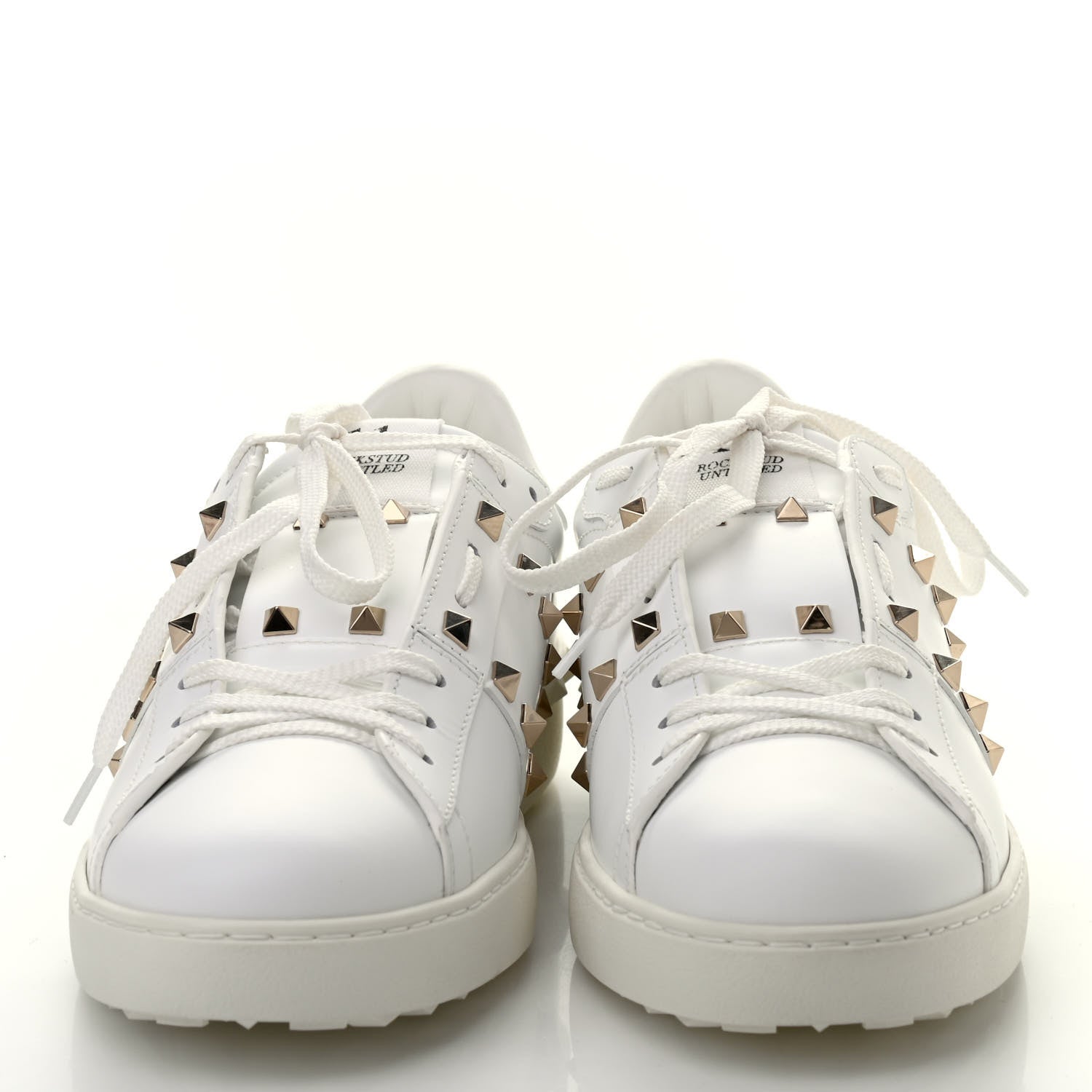 Valentino Garavani Calfskin Mens Rockstud Untitled Open Sneakers 42 White 2 of 9