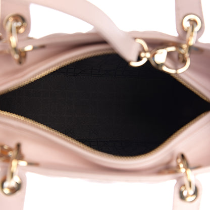 Christian Dior Lambskin Cannage Medium Lady Dior Light Pink 4 of 9