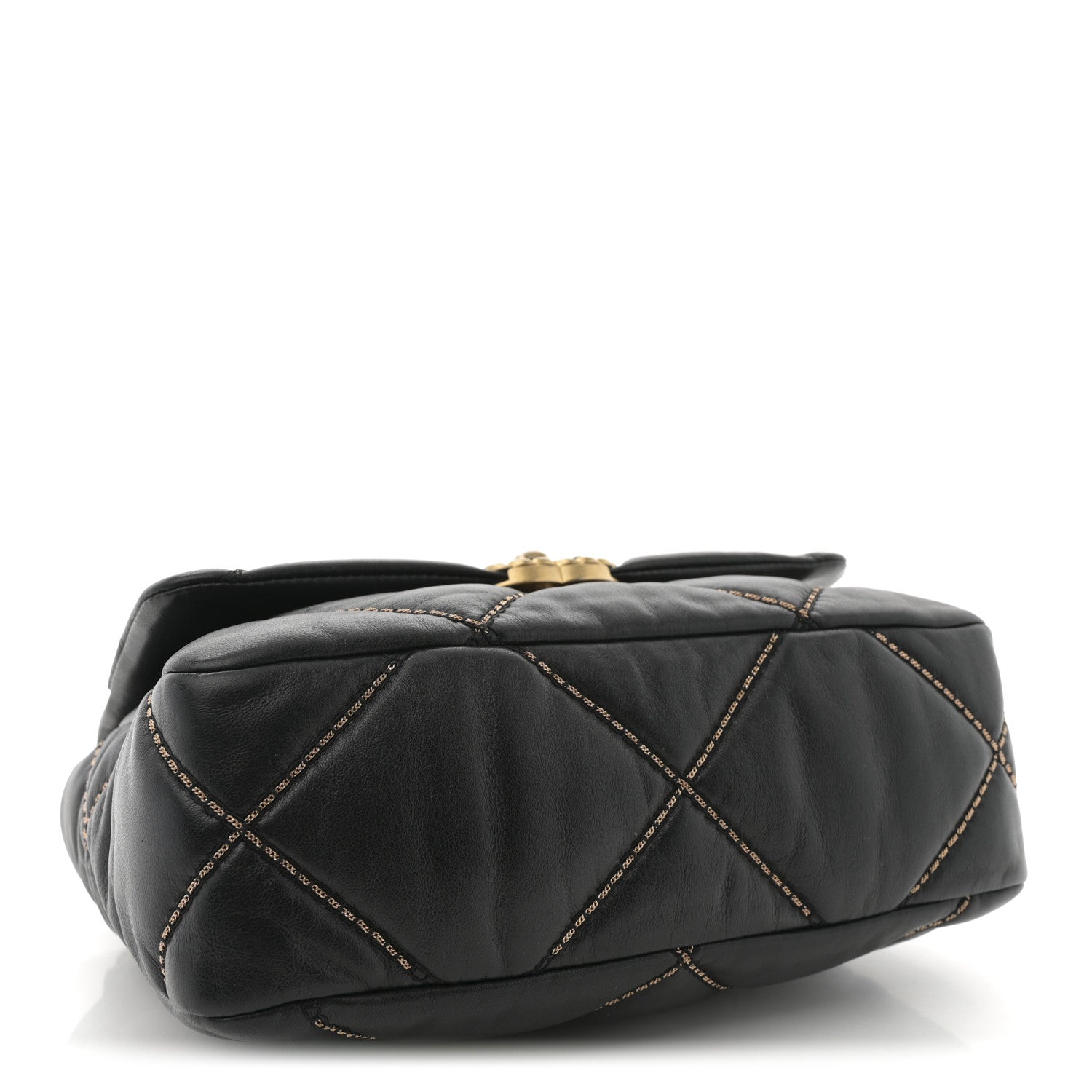 Chanel Lambskin Chain Quilted Medium Chanel 19 Flap Black 4 of 10