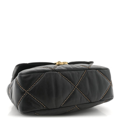Chanel Lambskin Chain Quilted Medium Chanel 19 Flap Black 4 of 10