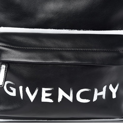 Givenchy Smooth Calfskin Graffiti Paint Logo Backpack Black 8 of 8