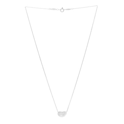 Tiffany Sterling Silver 12mm Elsa Peretti Bean Pendant Necklace 3 of 6