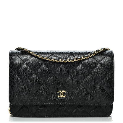 Chanel Caviar Quilted Wallet On Chain WOC Black 1 of 8