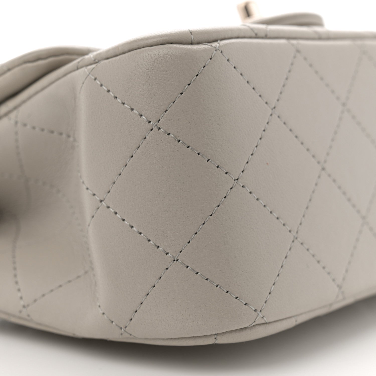 Chanel Lambskin Quilted Mini Square Flap Grey 9 of 11