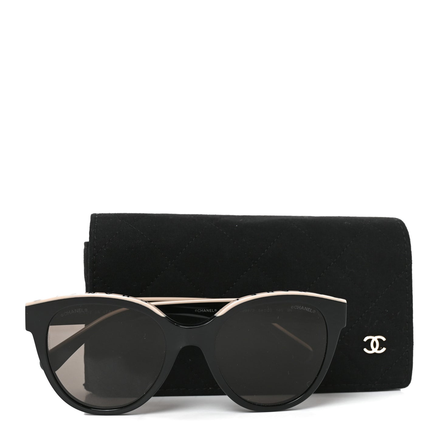 Acetate CC Butterfly Sunglasses 5414-A Black Beige