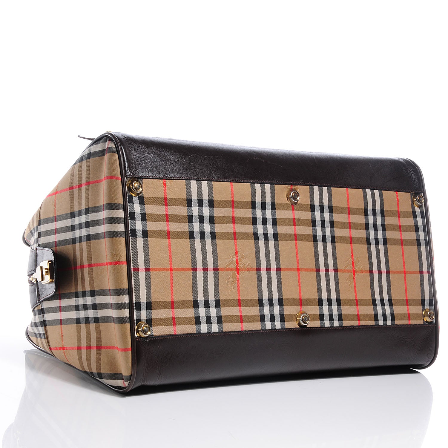 Burberry BURBERRYS Vintage Haymarket Check Carry On Travel Bag 4 of 9
