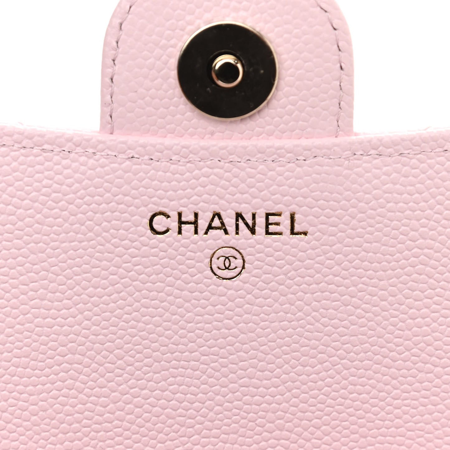Caviar Quilted Flap Phone Holder With Chain Light Pink