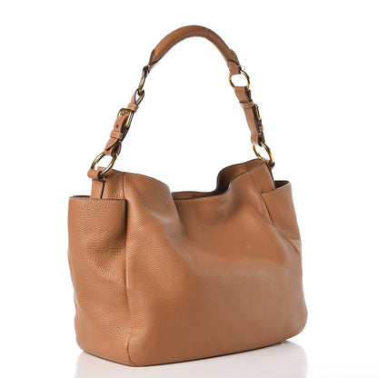 Prada Vitello Daino Side Pocket Hobo Naturale 3 of 11