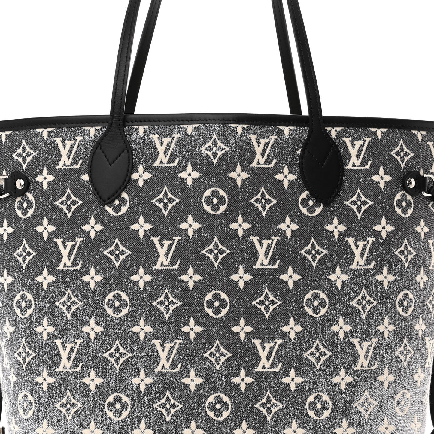 Denim Monogram Jacquard Neverfull MM Grey