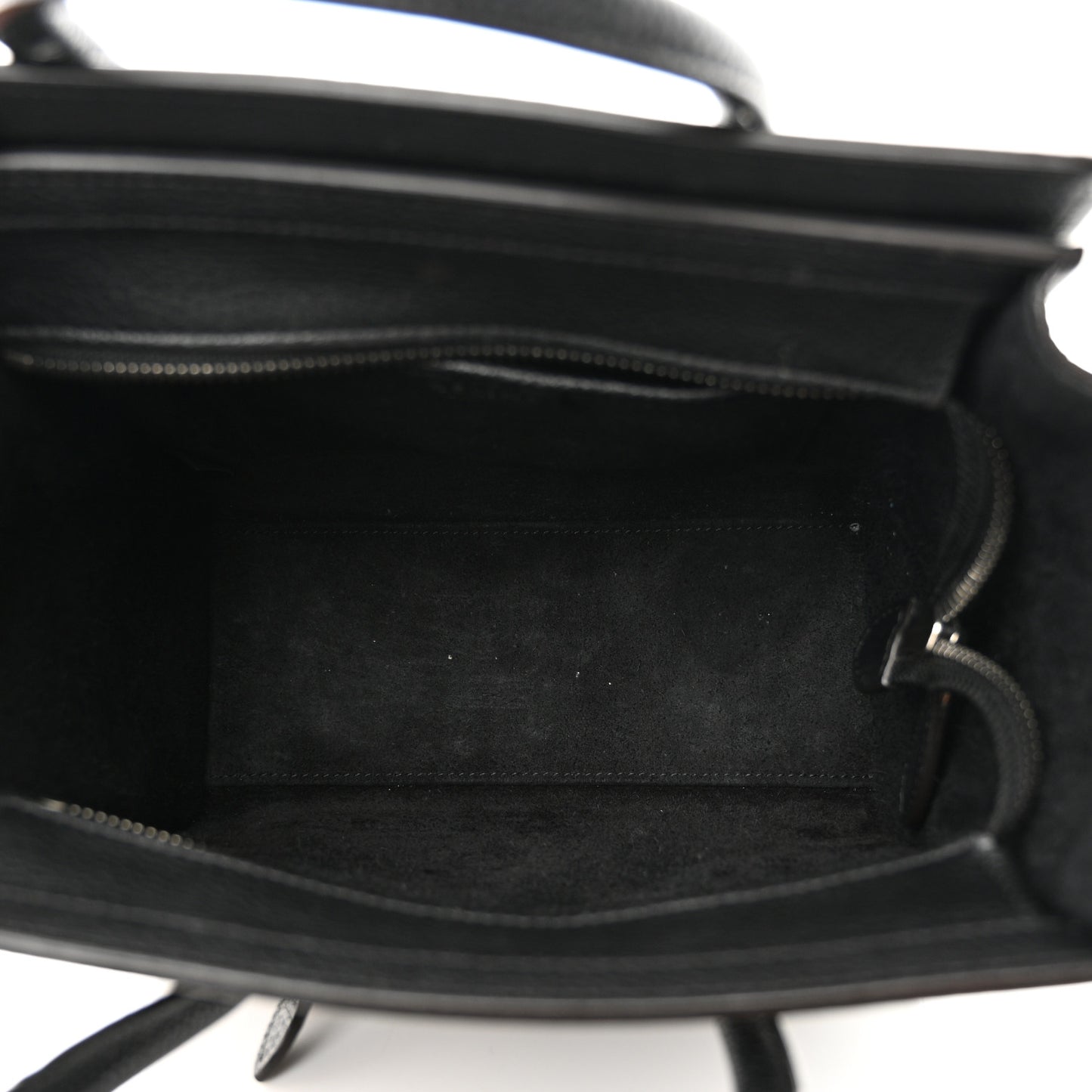 Drummed Calfskin Nano Luggage Black