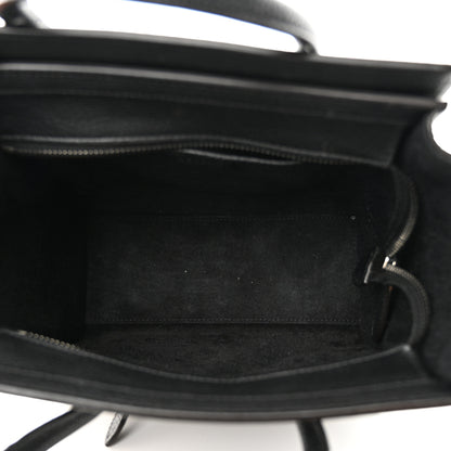 Celine Drummed Calfskin Nano Luggage Black 5 of 17