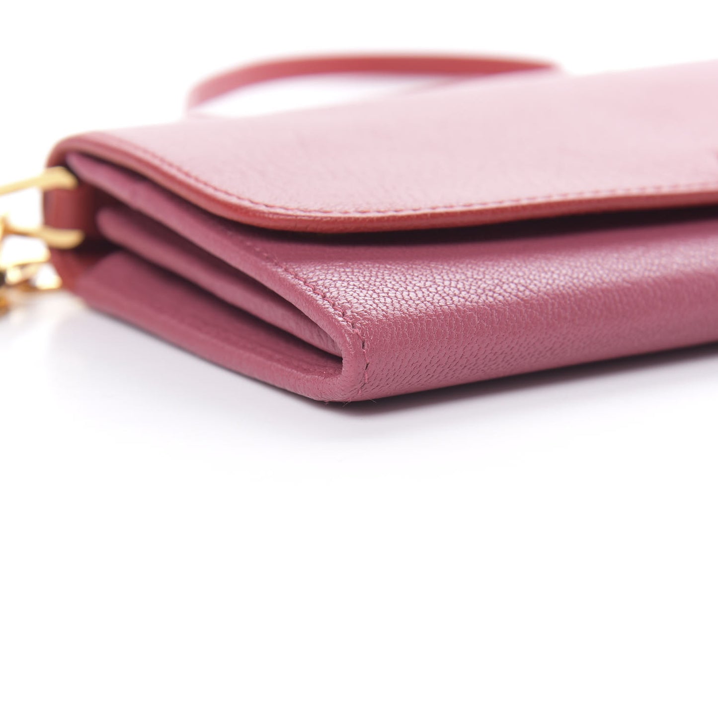 Goatskin Madras Bicolor Wallet On Chain Fuoco Bruyere