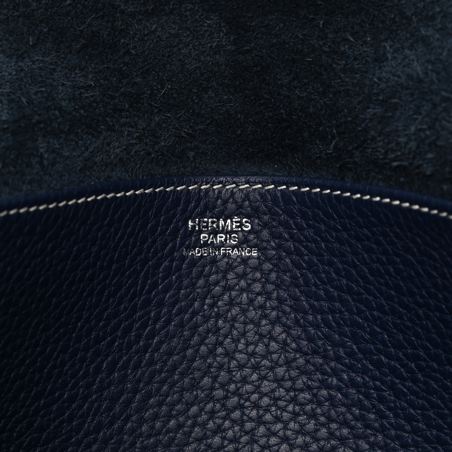 Hermes Taurillon Clemence Halzan 31 GM Bleu Encre 6 of 15