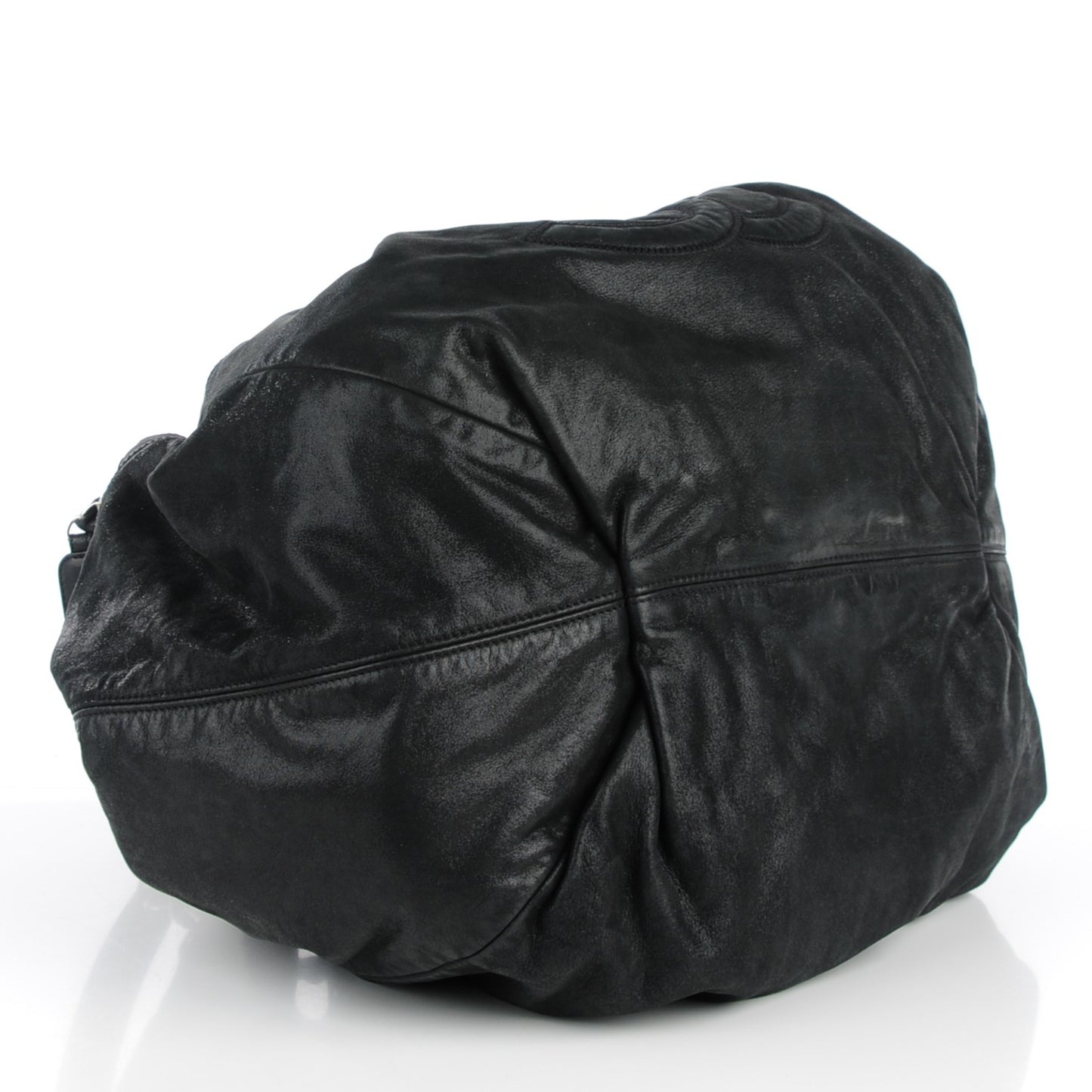 Iridescent Calfskin Large Stretch Spirit Cabas Black