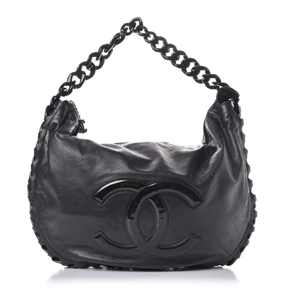 Chanel Calfskin Modern Chain Rhodoid Hobo Black 1 of 7
