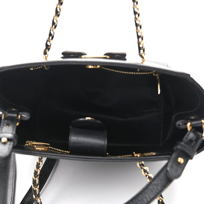 Salvatore Ferragamo Calfskin Vany Bag Black 5 of 10