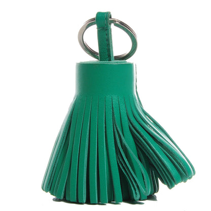 Hermes Lambskin Carmen Tassel Key Holder Menthe 1 of 5