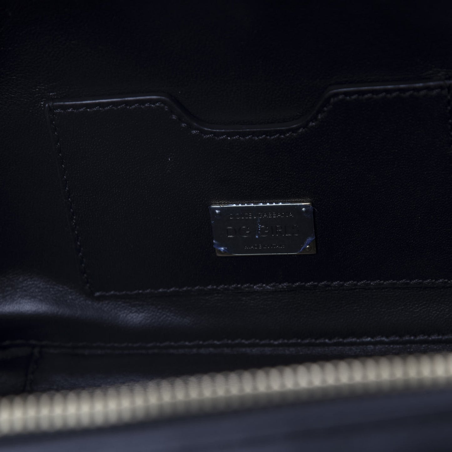 Nappa Quilted DG Top Handle Bag Black