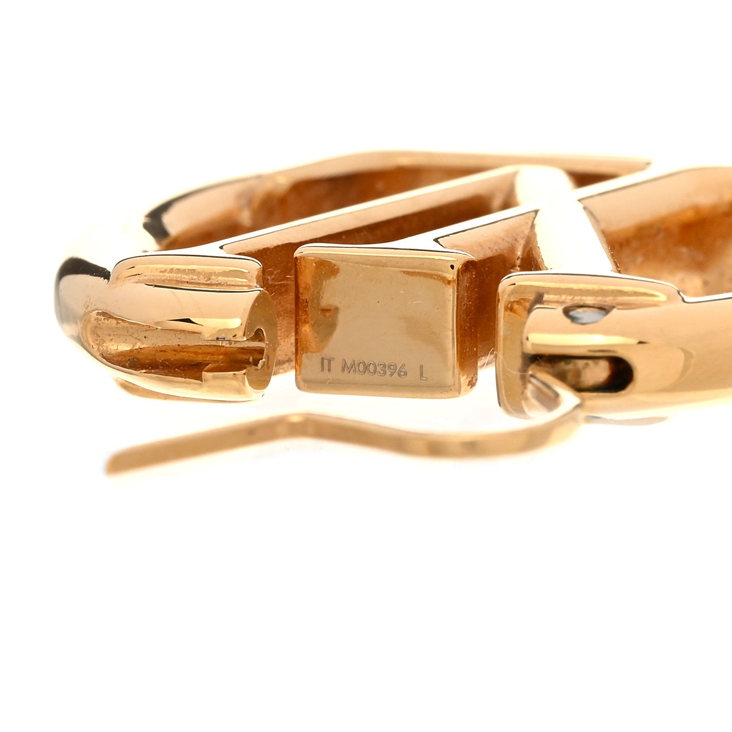 Metal Small Louise Hoop Earrings Gold