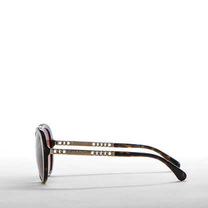 Chanel Chain Oval Summer Sunglasses 5353 Tortoise 3 of 8