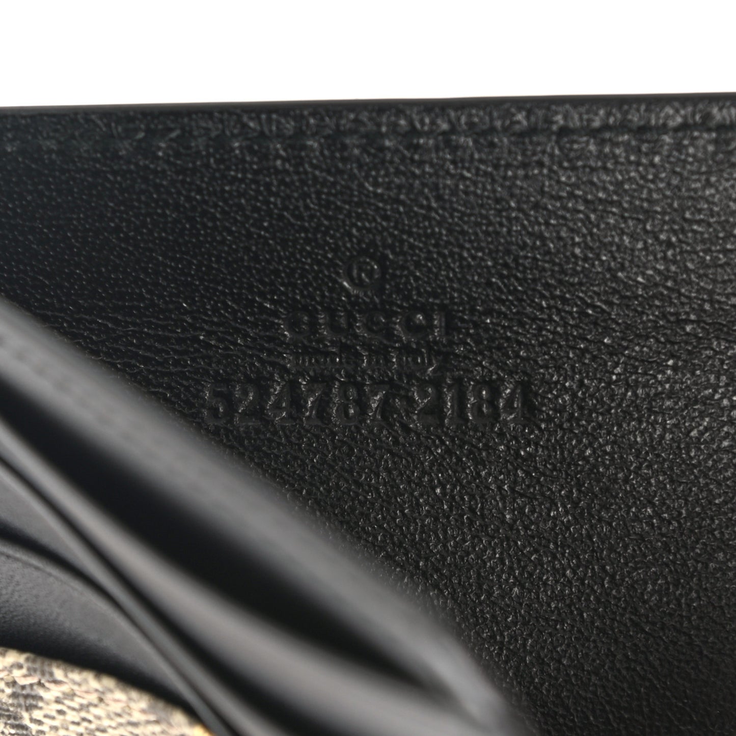 GG Supreme Monogram Bees Card Holder Black