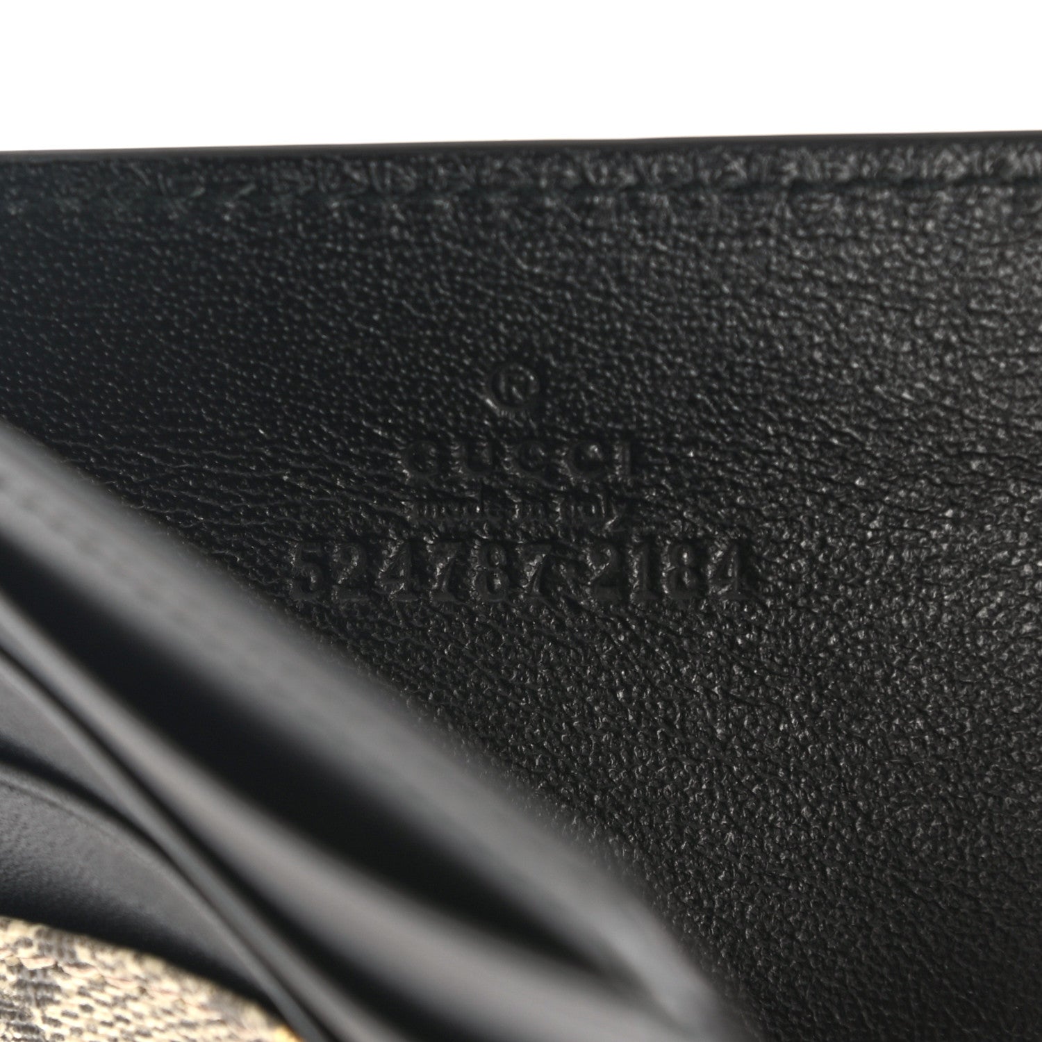 Gucci GG Supreme Monogram Bees Card Holder Black 6 of 7